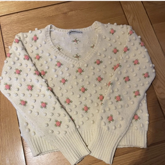 ****SOLD*** Limited Edition  - Zara embroidered sweater - Picture 1 of 3